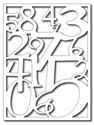 Number Collage Card Panel Die - FS 